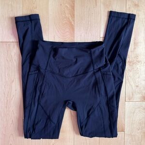 Lululemon cargo pocket leggings, navy blue